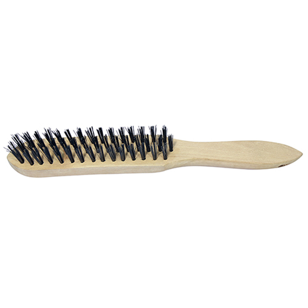 TIMCO Wooden Handle Scratch Brush - Stainless Steel (28mm)